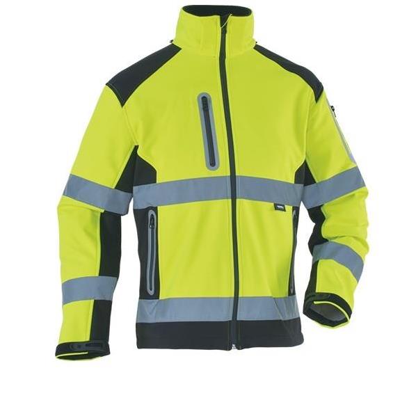 VIZWELL VWJK177-B Softshell Reflektörlü Sarı-Lacivert Mont - EKŞİOĞLU