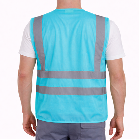 Mühendis Tipi Cepli İkaz Yeleği Turkuaz