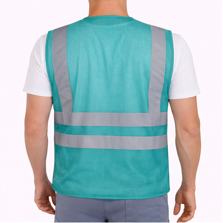 Mühendis Tipi Cepli İkaz Yeleği Yeşil