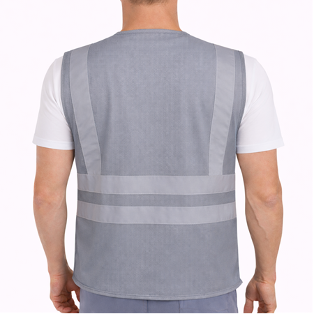 Mühendis Tipi Cepli İkaz Yeleği Gri