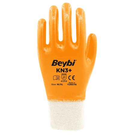 BEYBİ KN3+ PLUS Pamuk Sarı Nitril Eldiven 4121X
