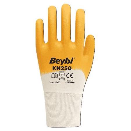 BEYBİ KN250 Pamuk Sarı Nitril Eldiven 2121X