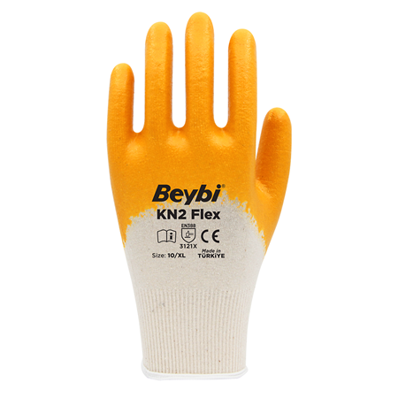 BEYBİ KN2 FLEX Sarı Nitril İş Eldiveni 3121X