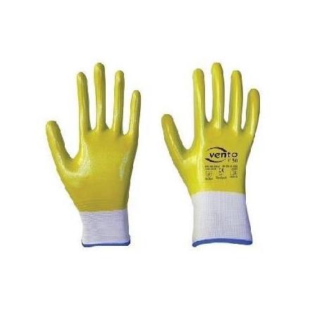 VENTO V50 Sarı Nitril Polyester Tam Kaplı Eldiven 3121A