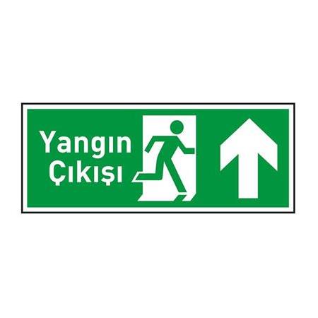 Yangın Çıkışı Yukarı Ok Fotolümenli Acil Çıkış Levhası