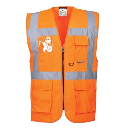 PORTWEST S476 - Berlin Yönetici İkaz Yeleği Turuncu