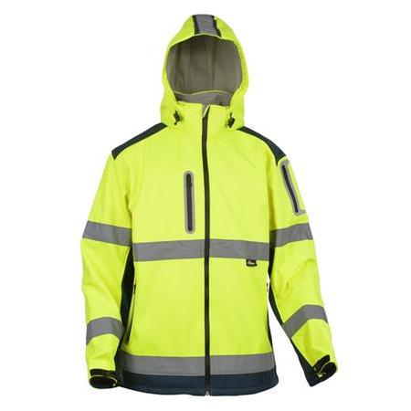 VIZWELL VWJK177-B Softshell Reflektörlü Sarı-Lacivert Mont