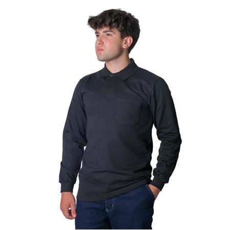 EKŞİOĞLU Logolu Baskılı Polo Yaka Uzun Kol Sweatshirt