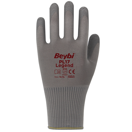 BEYBİ PL17 Legend Polyester Örme Lateks Eldiven 3142X