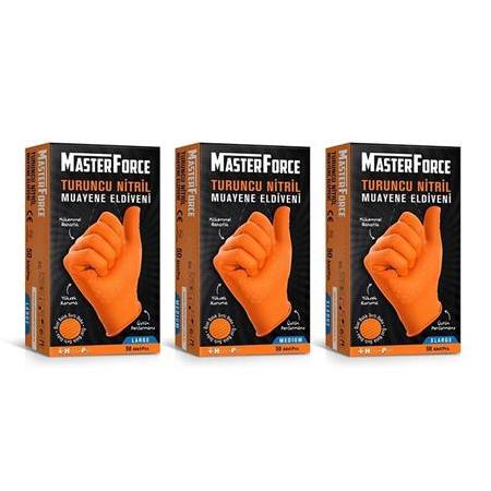 MASTERFORCE Turuncu Nitril Eldiveni