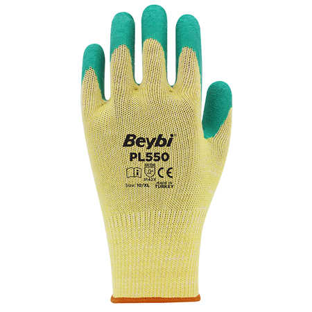 BEYBİ PL550 Polyester Örme Lateks Eldiven 3132X