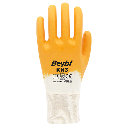 BEYBİ KN3 Pamuk Sarı Nitril Eldiven 4121X