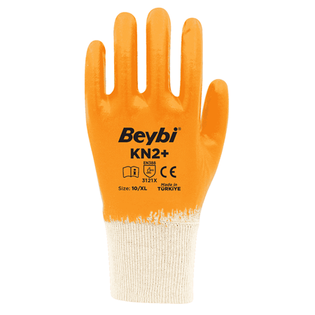 BEYBİ KN2+ Pamuk Sarı Nitril Eldiven 3121X