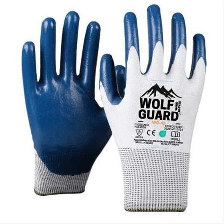 WOLFGUARD WG-41 1/4 Kaplı Nitril Eldiven 3232A